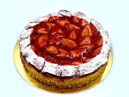 gâteau le florentin aux fraises de la boulangerie méchinaud